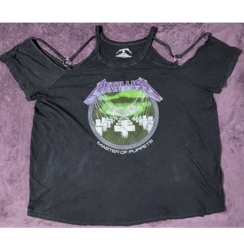Torrid Black Sleeveless Graphic Cut-Out Tee - Picture 1 of 4